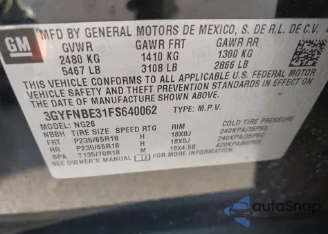 2015 Cadillac Srx Luxury Collection из США, поврежденный, VIN 3GYFNBE31FS640062